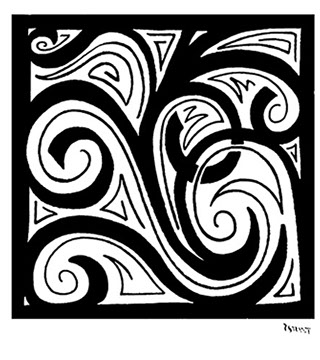 modern abstract design in black and white by RStreet artist
